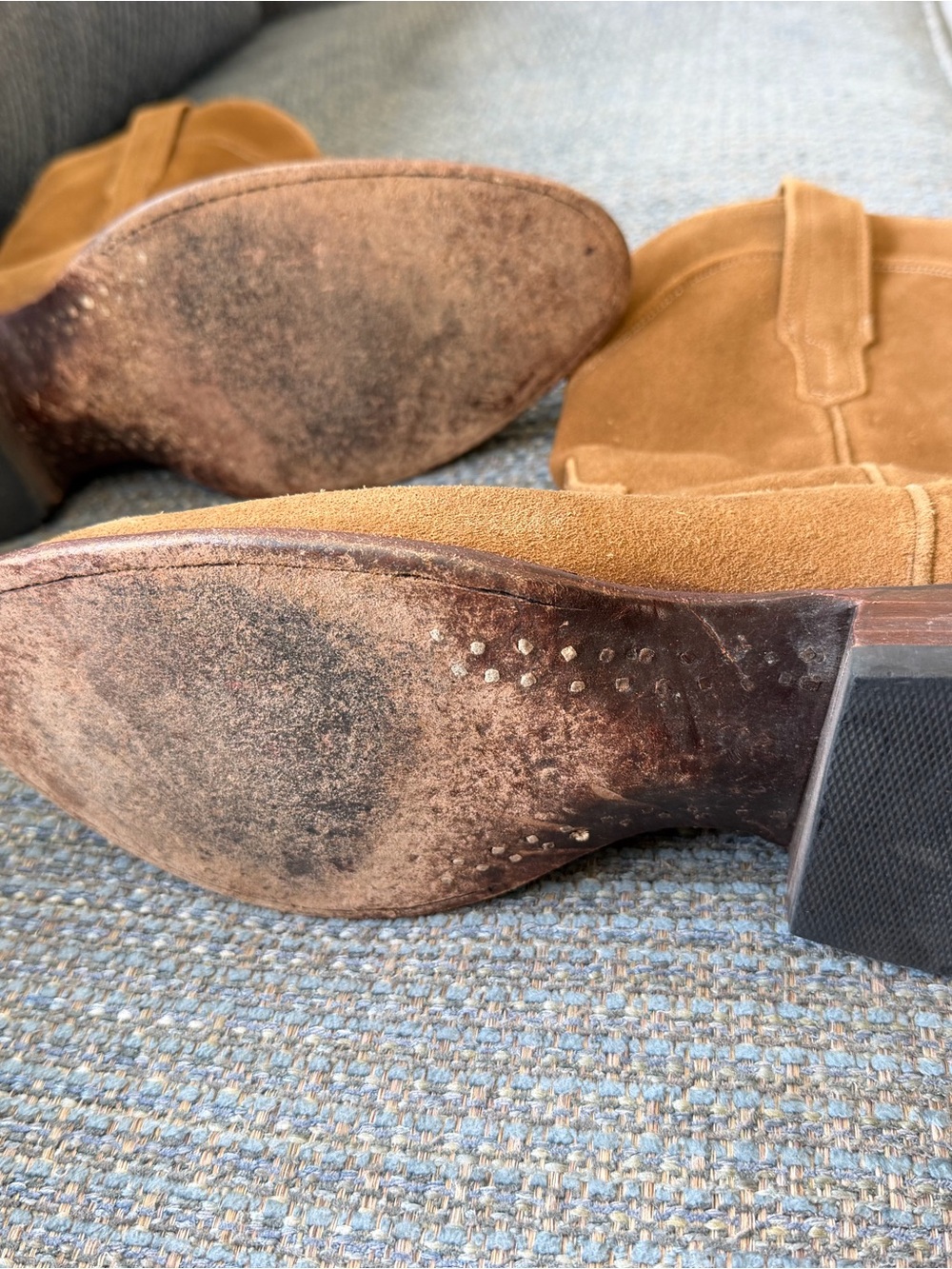 Tecovas Suede SHANE (style ) Cowboy Boots in Honey - Picture 7 of 9